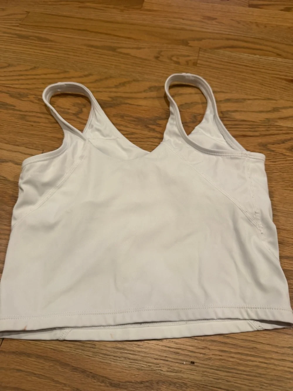 White Sports Bra Tank Top - Women's Lightweight Support